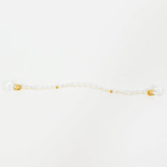 10 Pack Clear Crystal Beaded Napkin Rings with Gold Accents, 10" Elegant Decorative Table Accessories and Sash Holders