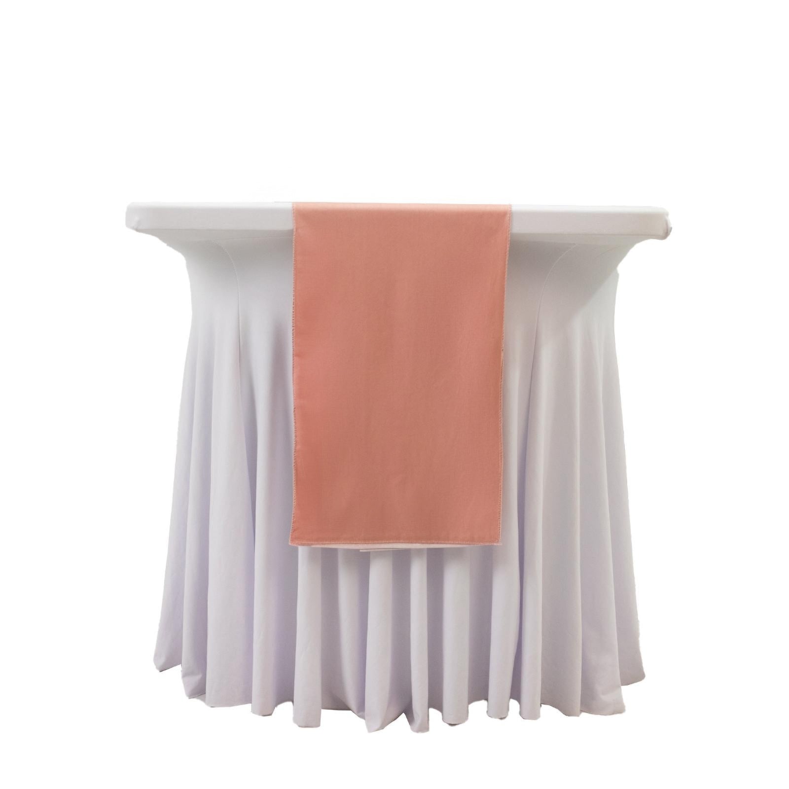 Scuba Polyester 12"x108" Table Runner Dusty Rose - Wrinkle-Free Table Linen