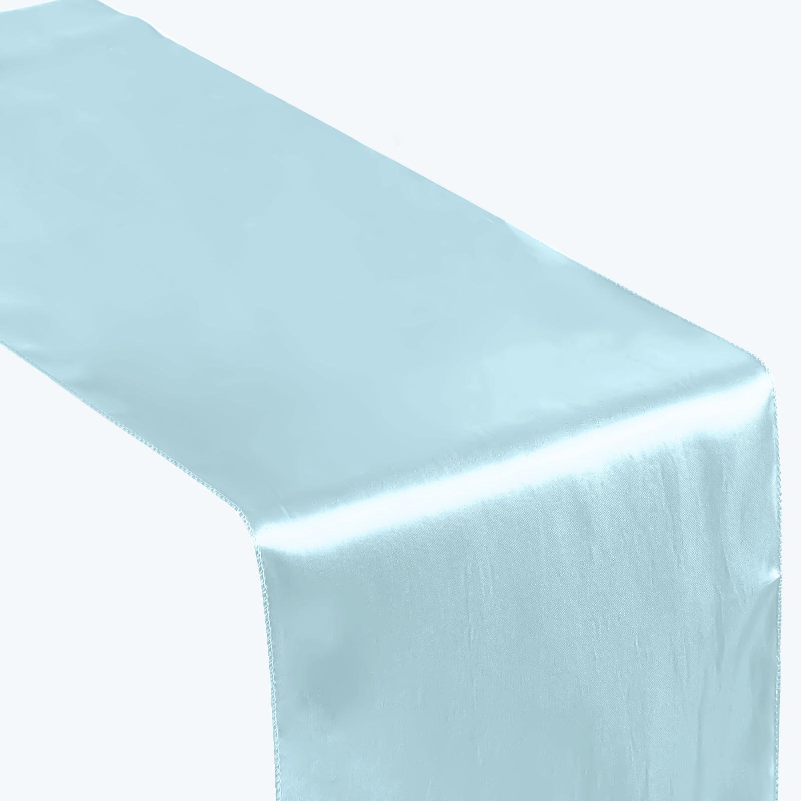 Satin 12"x108" Table Runner Light Blue - Stylish Table Linen
