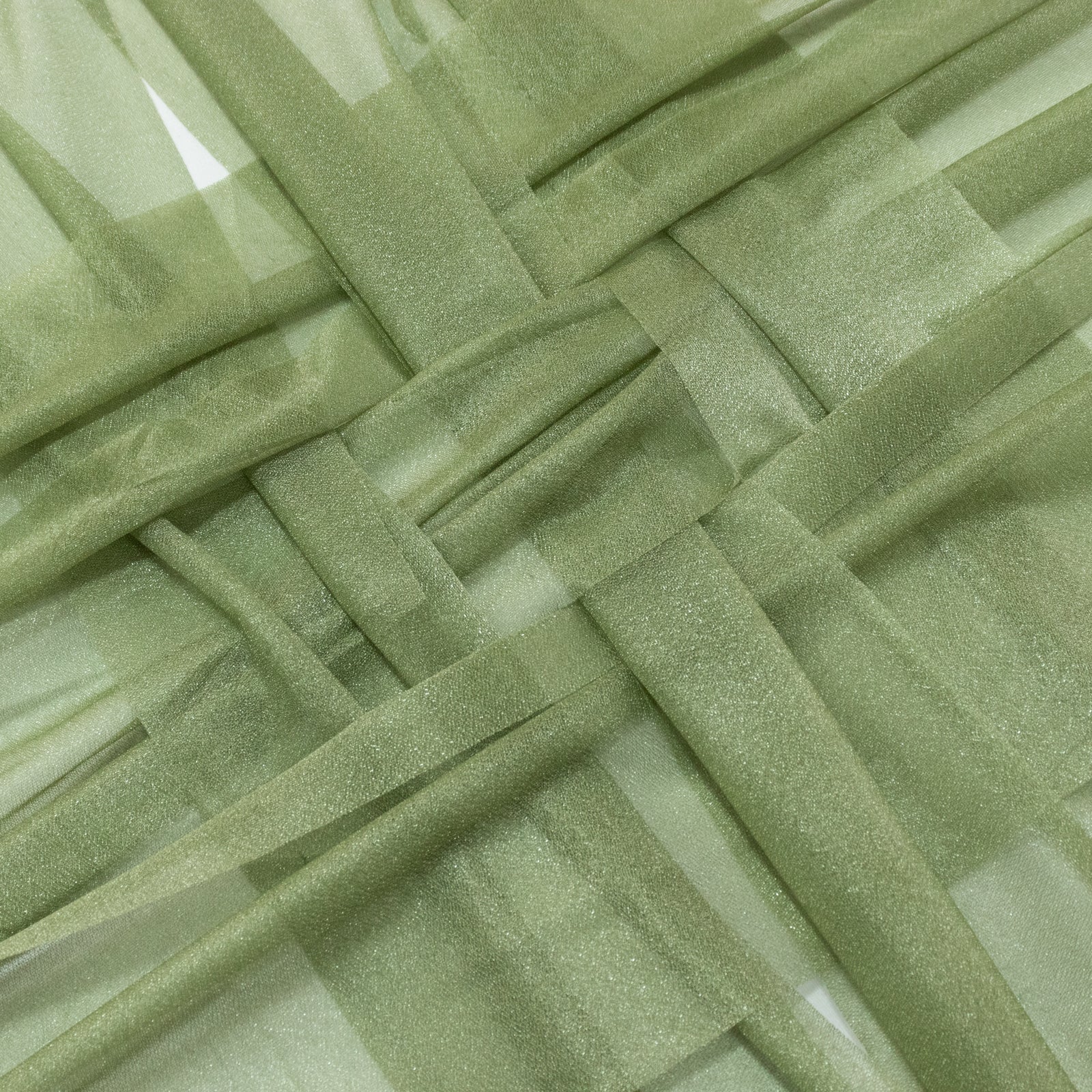 20-Pack 9ft Sheer Table Runners – Dusty Sage Green Shimmer Sheer Drapes, Wrinkle-Free