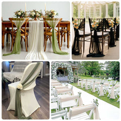 20-Pack Sheer Chair Drape Decor in Purple and Lavender Lilac – 9ft Shimmer Sash, Wrinkle-Free