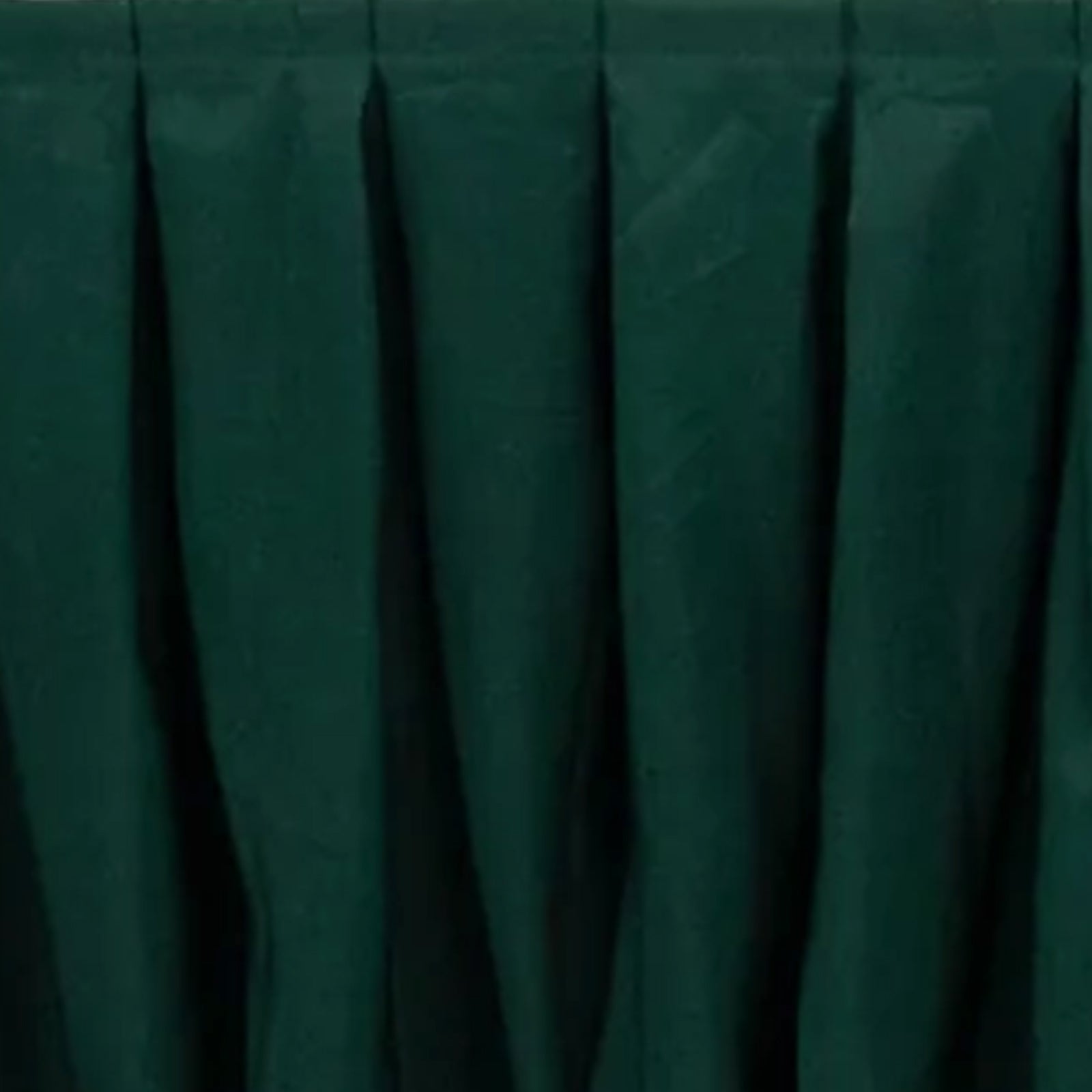 Polyester 14ft Table Skirt Hunter Emerald Green - Classic Pleated Design for Weddings & Events