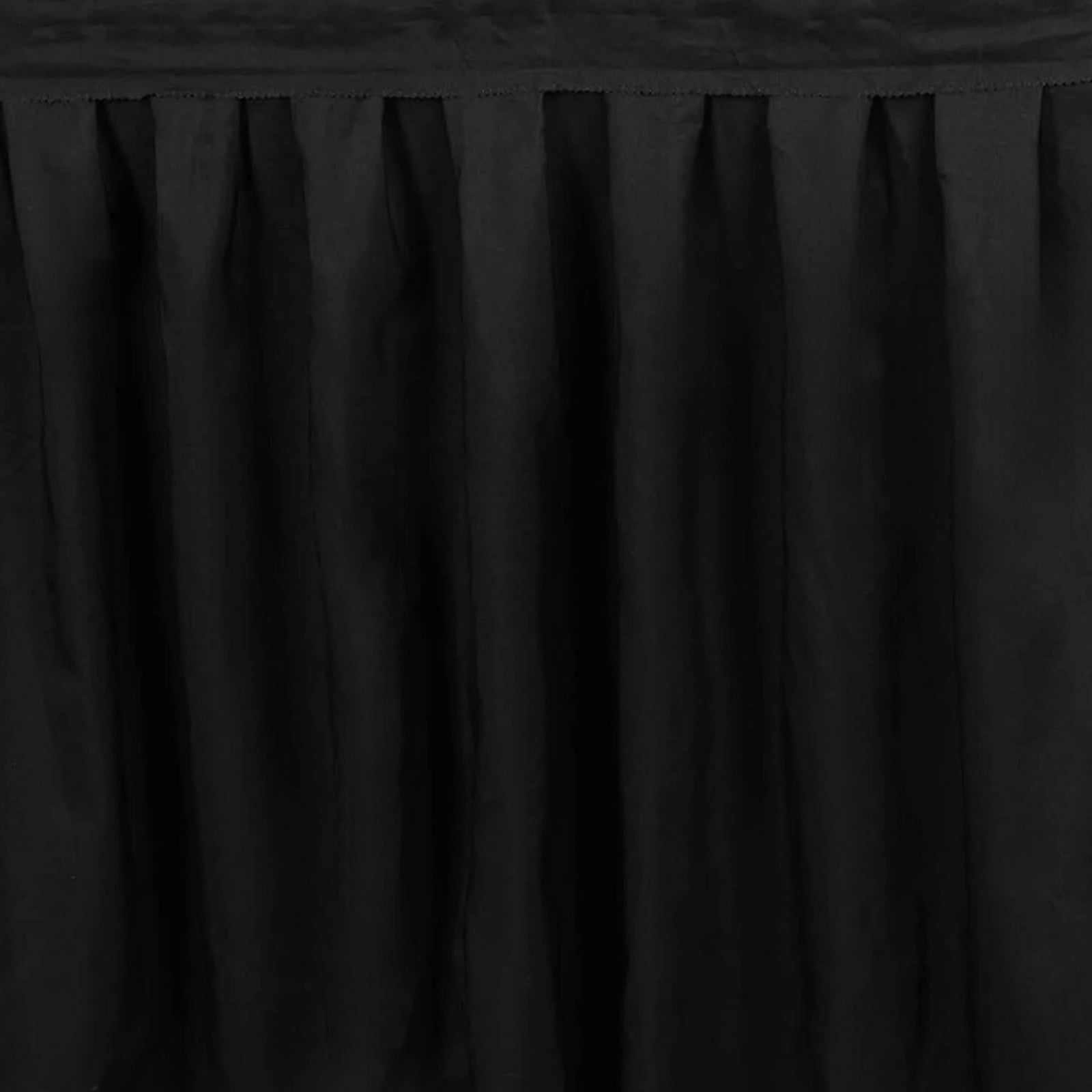 Portable Stage Skirt Black Polyester Platform Skirting Cloth for Events, Performances & Wedding Staging - 16"x10ft
