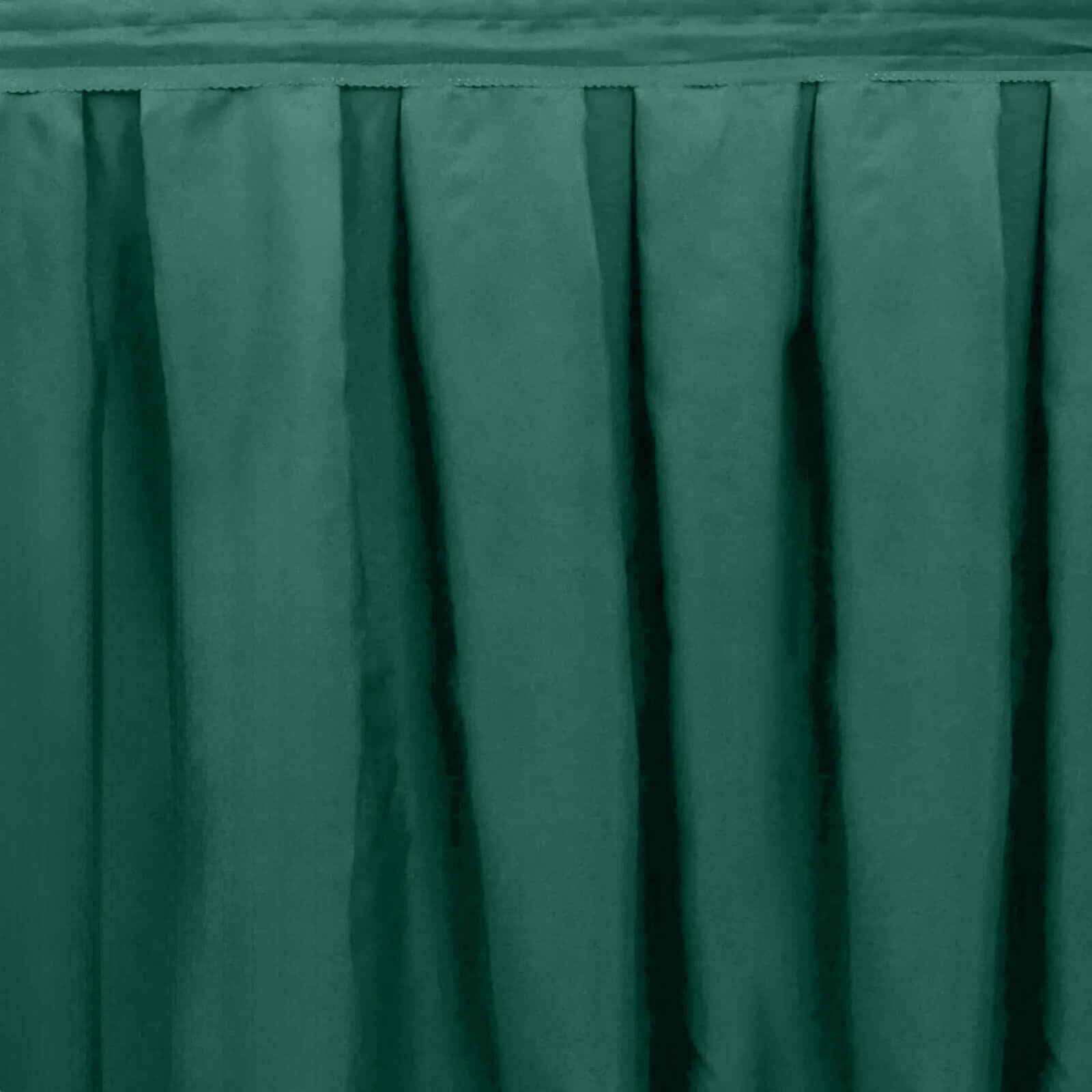 Portable Stage Skirt Hunter Emerald Green Polyester Platform Skirting Cloth for Events, Performances & Wedding Staging - 16"x10ft