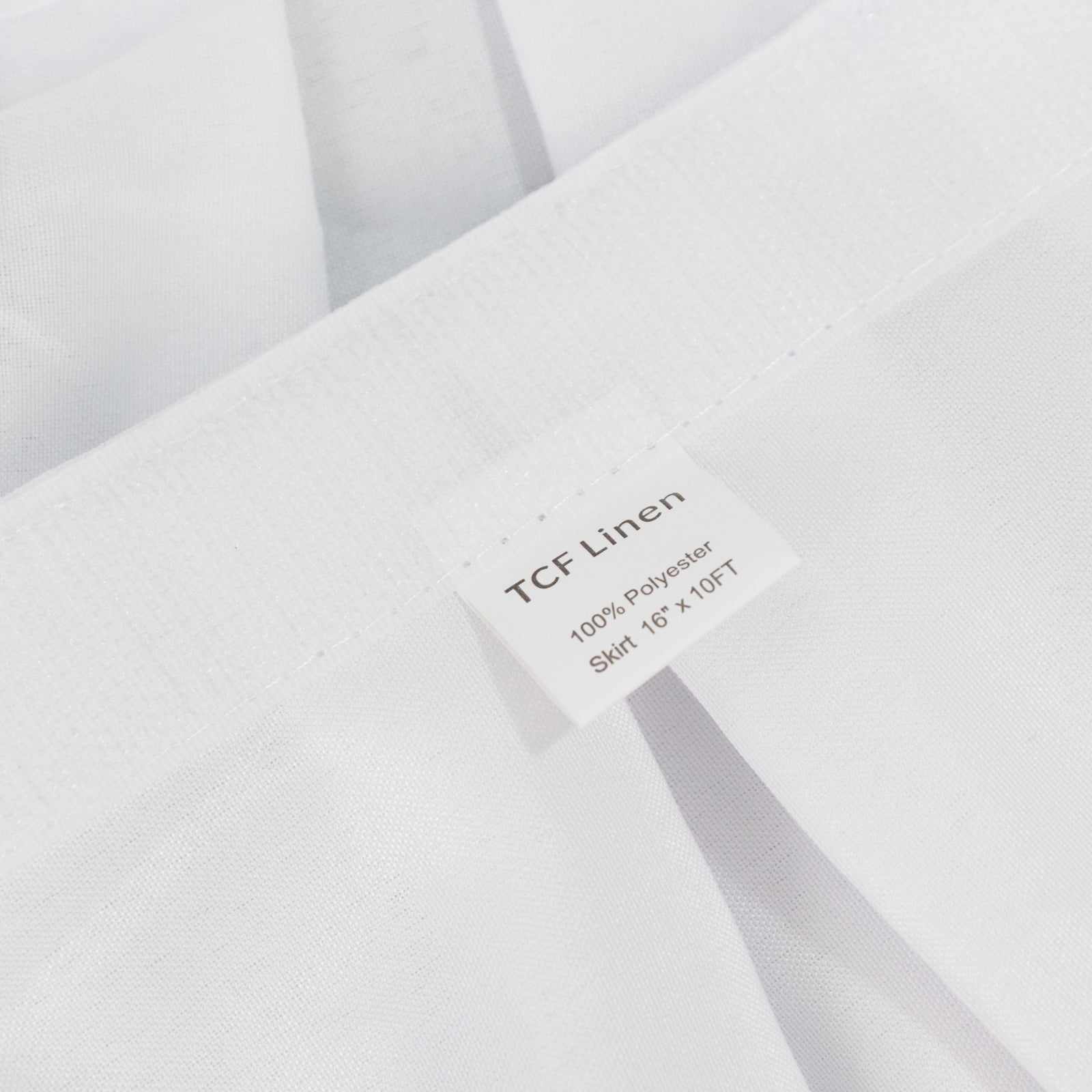 Portable Stage Skirt White Polyester Platform Skirting Cloth for Events, Performances & Wedding Staging - 16"x10ft