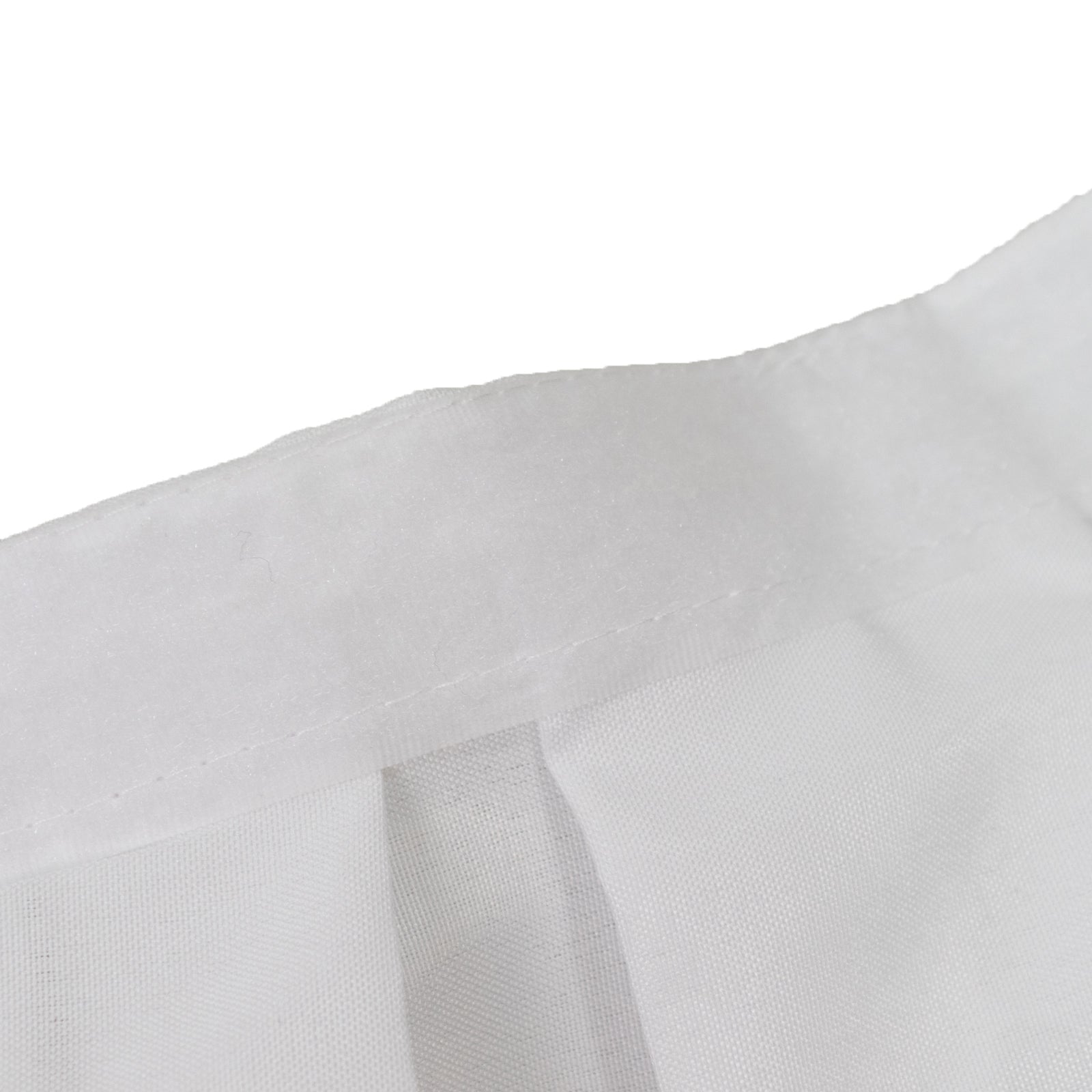 Portable Stage Skirt White Polyester Platform Skirting Cloth for Events, Performances & Wedding Staging - 24"x20ft