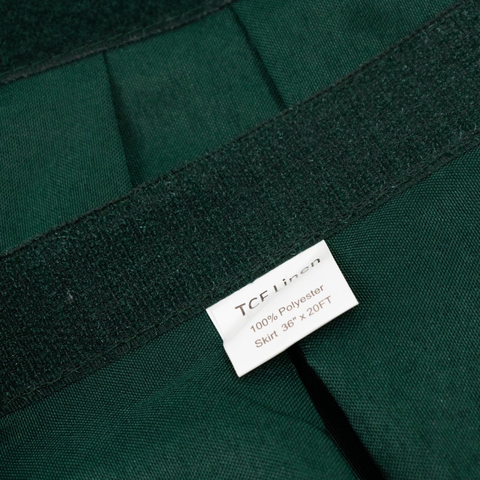 Portable Stage Skirt Hunter Emerald Green Polyester Platform Skirting Cloth for Events, Performances & Wedding Staging - 36"x20ft