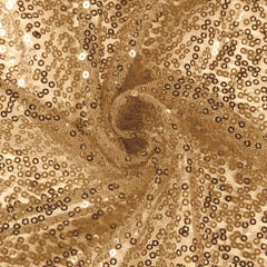 Sequin 132" Round Tablecloth Gold - Seamless Dazzling Design for Refined Events