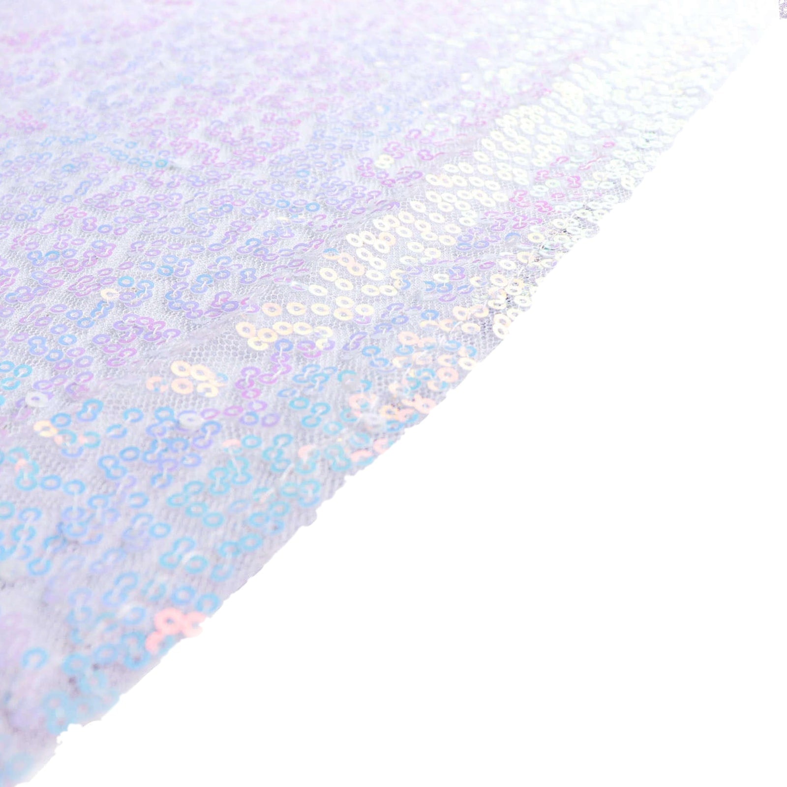Sequin 90"x132" Rectangle Tablecloth Iridescent Blue - Seamless Sparkly Table Cover