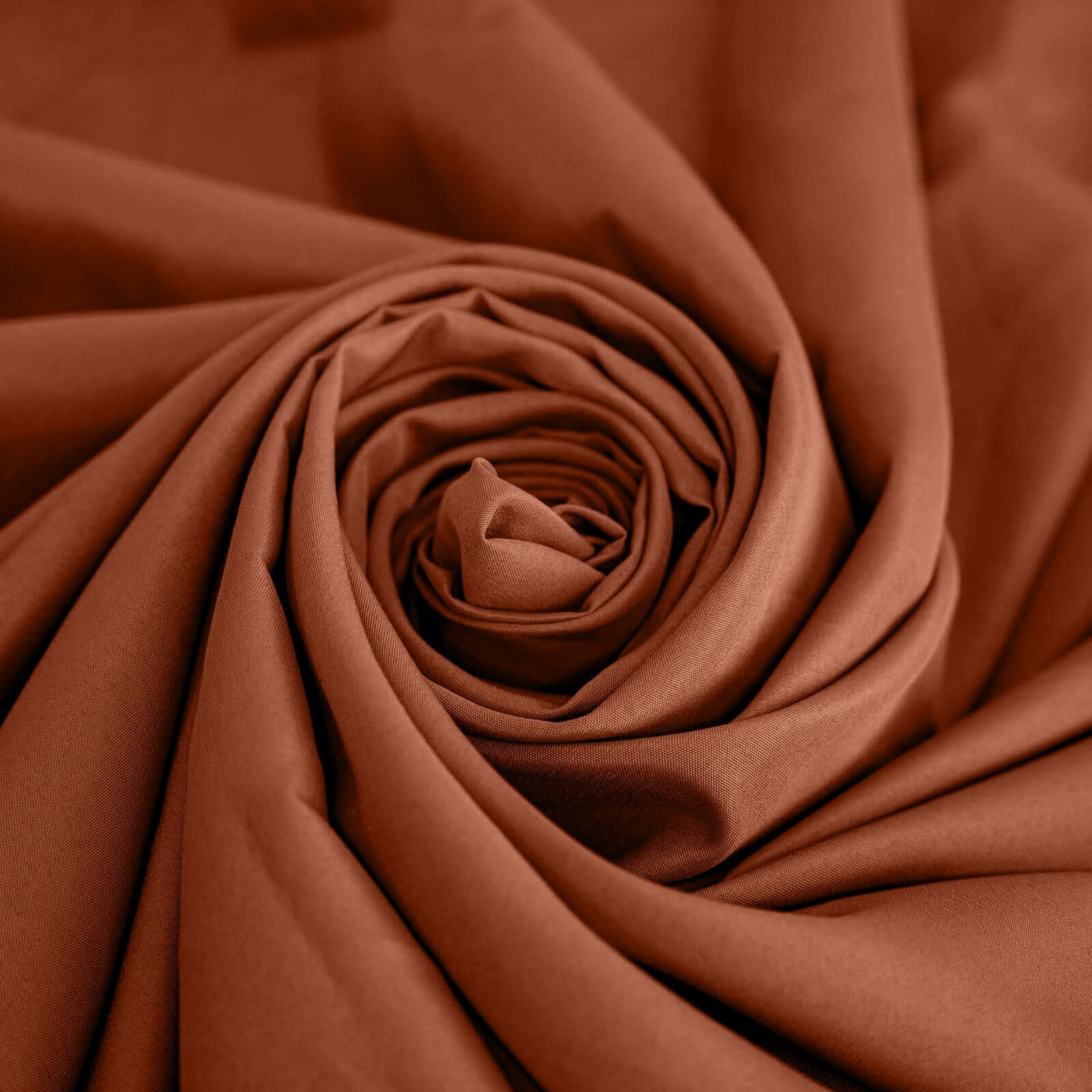 Polyester 108" Round Tablecloth Terracotta (Rust) - Wrinkle-Resistant Table Cover