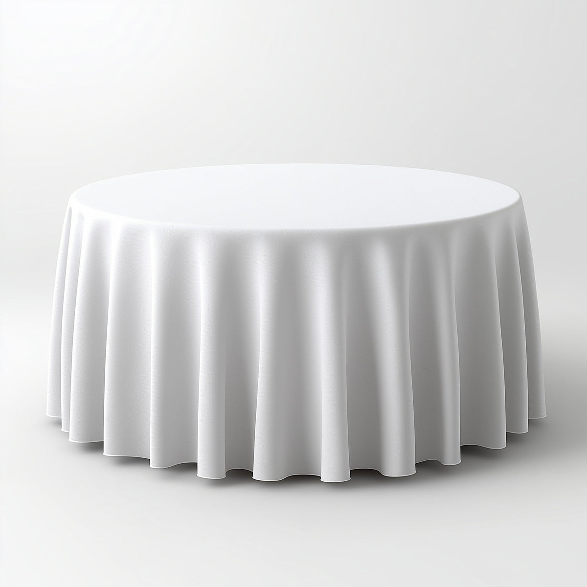 Polyester 108" Round Tablecloth White - Wrinkle-Resistant and Stylish Table Cover