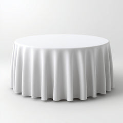 Polyester 108" Round Tablecloth White - Wrinkle-Resistant and Stylish Table Cover