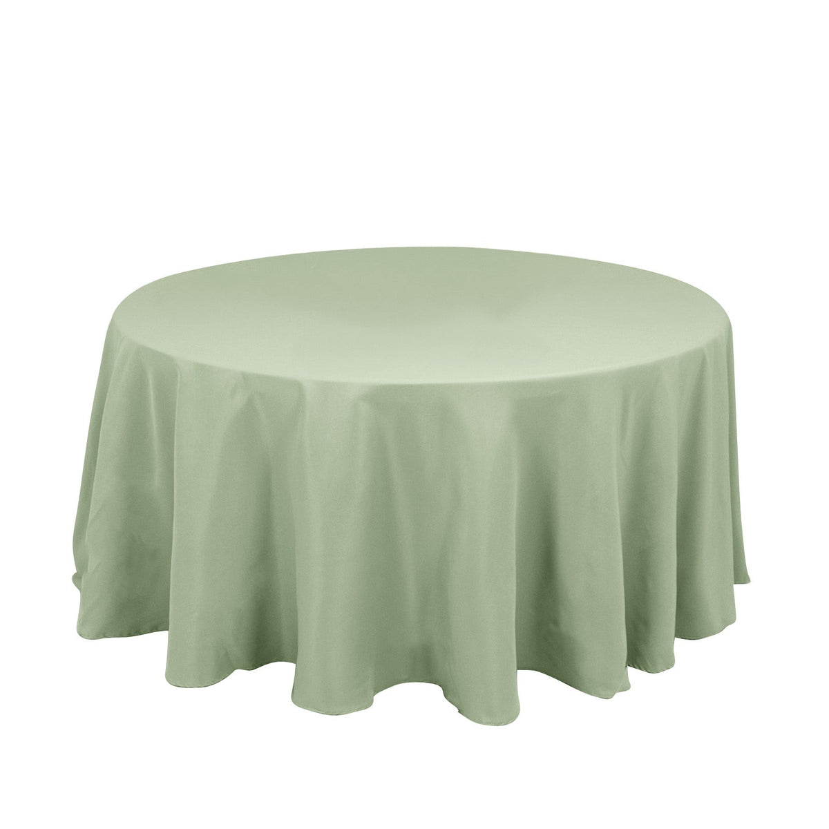 Premium Polyester 120" Round Tablecloth Sage Green - Seamless 220GSM Wrinkle-Resistant Table Cover