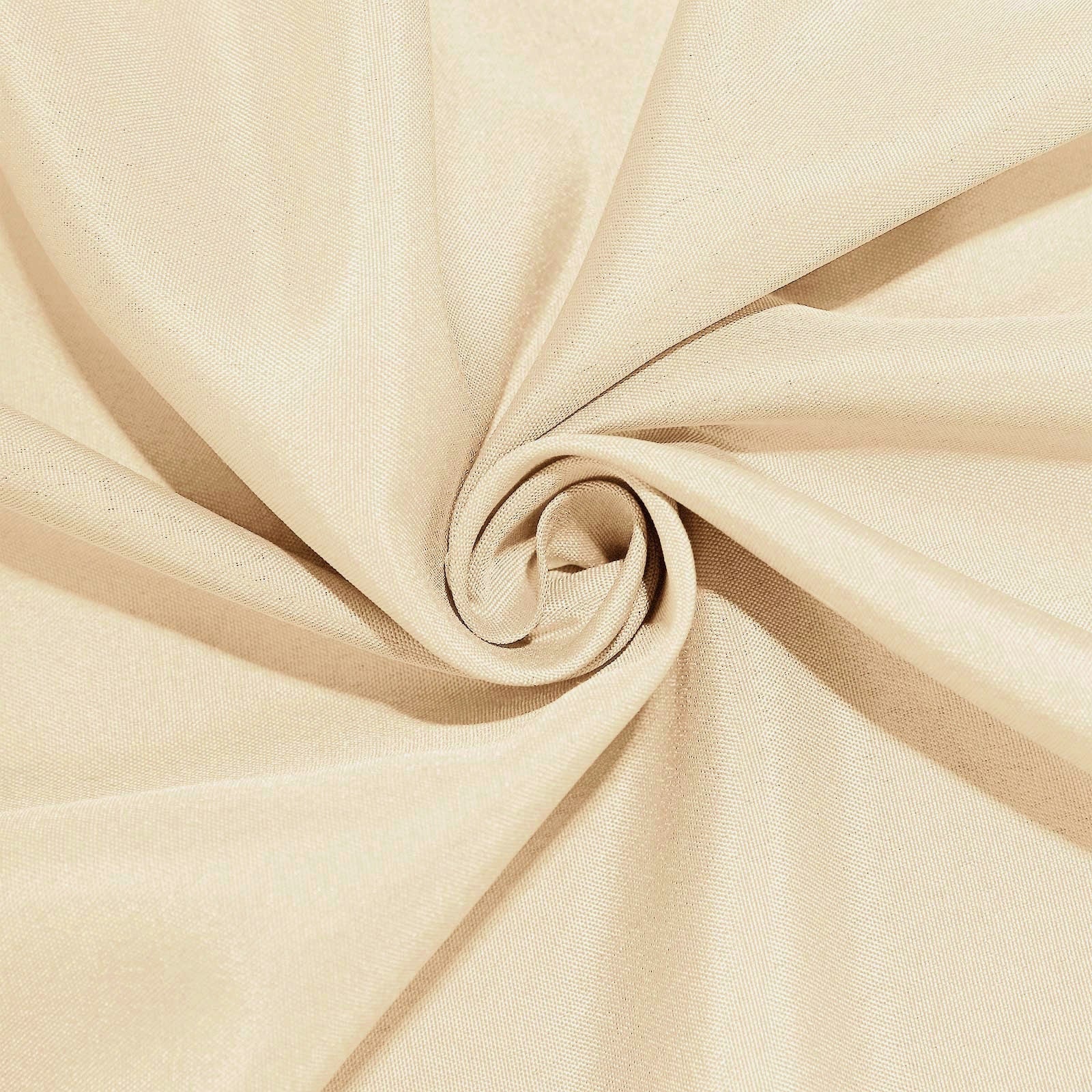 Polyester 132" Round Tablecloth Beige - Seamless Chic Table Cover