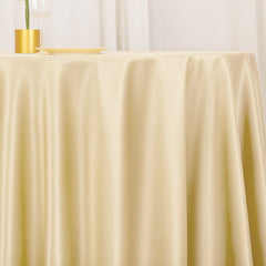 Premium Polyester 54"x54" Table Overlay Square Tablecloth Beige - Stain and Wrinkle-Resistant 220GSM Table Topper