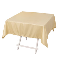 Premium Polyester 54"x54" Square Tablecloth Beige - Stain and Wrinkle-Resistant 220GSM Table Cover