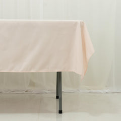 Polyester Tablecloth 60"×84" Blush – Rectangle, Washable & Wrinkle-Resistant, Perfect for Parties