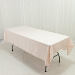 Polyester Tablecloth 60"×84" Blush – Rectangle, Washable & Wrinkle-Resistant, Perfect for Parties