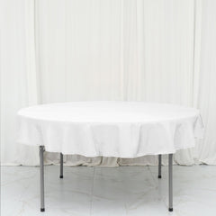 Polyester 70" Round Tablecloth White - Durable & Wrinkle-Resistant Table Cover for Everyday Use