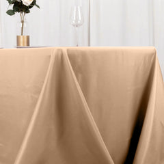 Polyester 90"x132" Rectangle Tablecloth Nude - Seamless Wrinkle-Resistant Table Cover