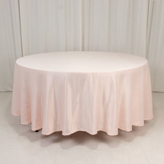 Lamour Satin 108" Round Tablecloth Blush - Durable & Silk-Like Table Cover