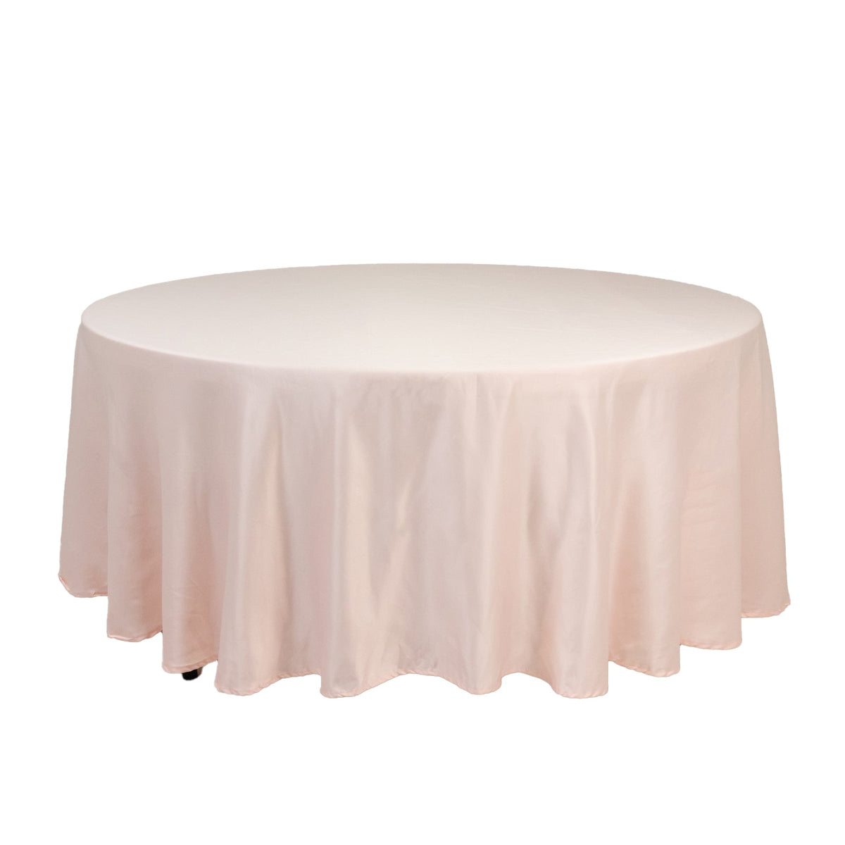 Lamour Satin 108" Round Tablecloth Blush - Durable & Silk-Like Table Cover