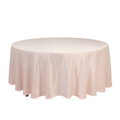 Lamour Satin 108" Round Tablecloth Blush - Durable & Silk-Like Table Cover