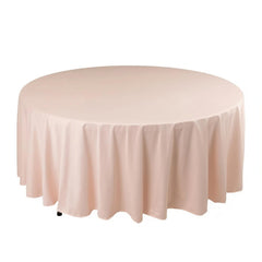 Scuba Round 108" Tablecloth Blush - Wrinkle Free & Stain Resistant Table Cover