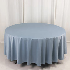 Scuba Round 108" Tablecloth Dusty Blue - Wrinkle Free & Stain Resistant Table Cover