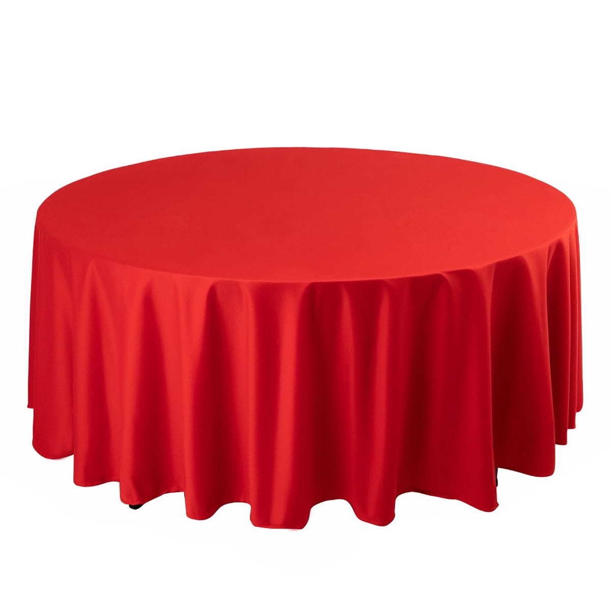 Scuba Round 108" Tablecloth Red - Wrinkle Free & Stain Resistant Table Cover