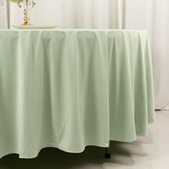 Scuba Round 108" Tablecloth Sage Green - Wrinkle Free & Stain Resistant Table Cover