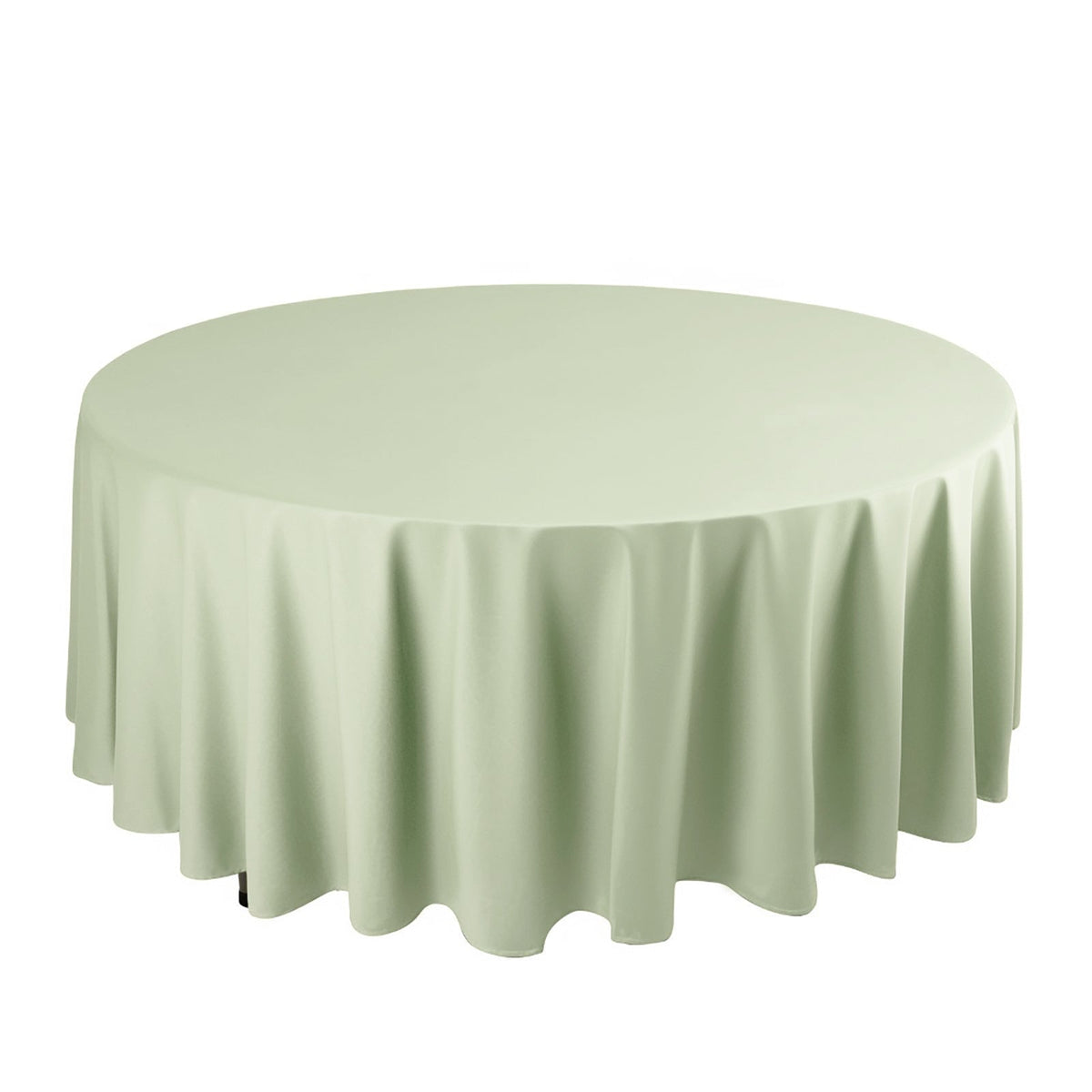 Scuba Round 108" Tablecloth Sage Green - Wrinkle Free & Stain Resistant Table Cover