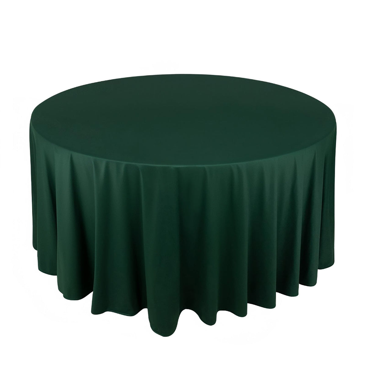 Scuba Round 120" Tablecloth Hunter Emerald Green - Wrinkle Free & Stain Resistant Seamless Table Cover