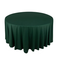 Scuba Round 120" Tablecloth Hunter Emerald Green - Wrinkle Free & Stain Resistant Seamless Table Cover