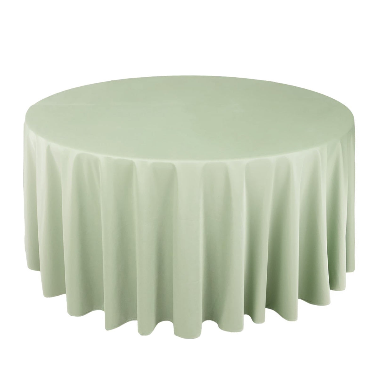 Scuba Round 120" Tablecloth Sage Green - Wrinkle Free & Stain Resistant Seamless Table Cover