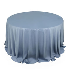 Scuba Round 132" Tablecloth Dusty Blue - Wrinkle Free & Stain Resistant Seamless Table Cover