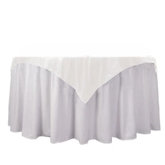 Scuba 54"x54" Table Overlay Square Tablecloth Ivory - Wrinkle Free & Stain Resistant Table Cover