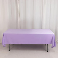 Scuba Rectangular 60"x102" Tablecloth Lavender Lilac - Wrinkle Free & Stain Resistant Table Cover