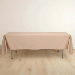 Scuba Rectangular 60"x102" Tablecloth Nude - Wrinkle Free & Stain Resistant Table Cover