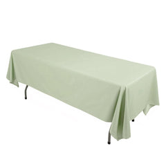 Scuba Rectangular 60"x102" Tablecloth Sage Green - Wrinkle Free & Stain Resistant Table Cover