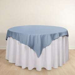 Scuba 70"x70" Table Overlay Square Tablecloth Dusty Blue - Wrinkle Free & Stain Resistant Table Cover