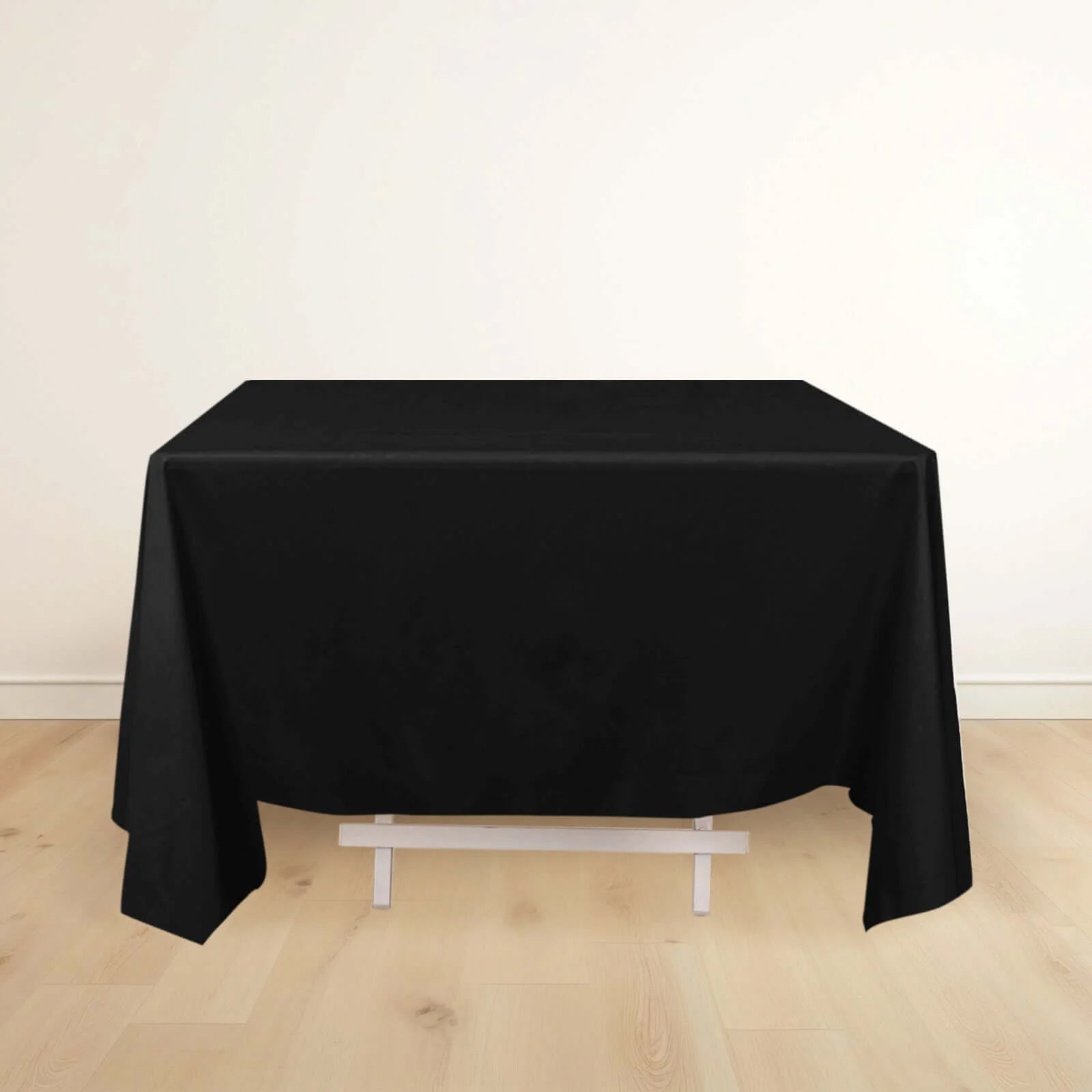 Scuba Square 70"x70" Tablecloth Black - Wrinkle Free & Stain Resistant Table Cover