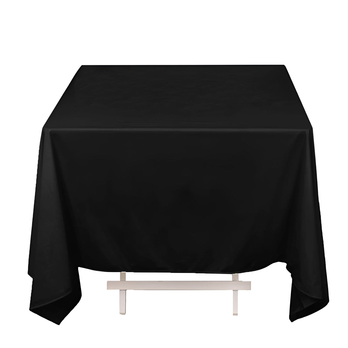 Scuba Square 70"x70" Tablecloth Black - Wrinkle Free & Stain Resistant Table Cover