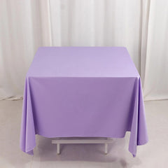 Scuba Square 70"x70" Tablecloth Lavender Lilac - Wrinkle Free & Stain Resistant Table Cover