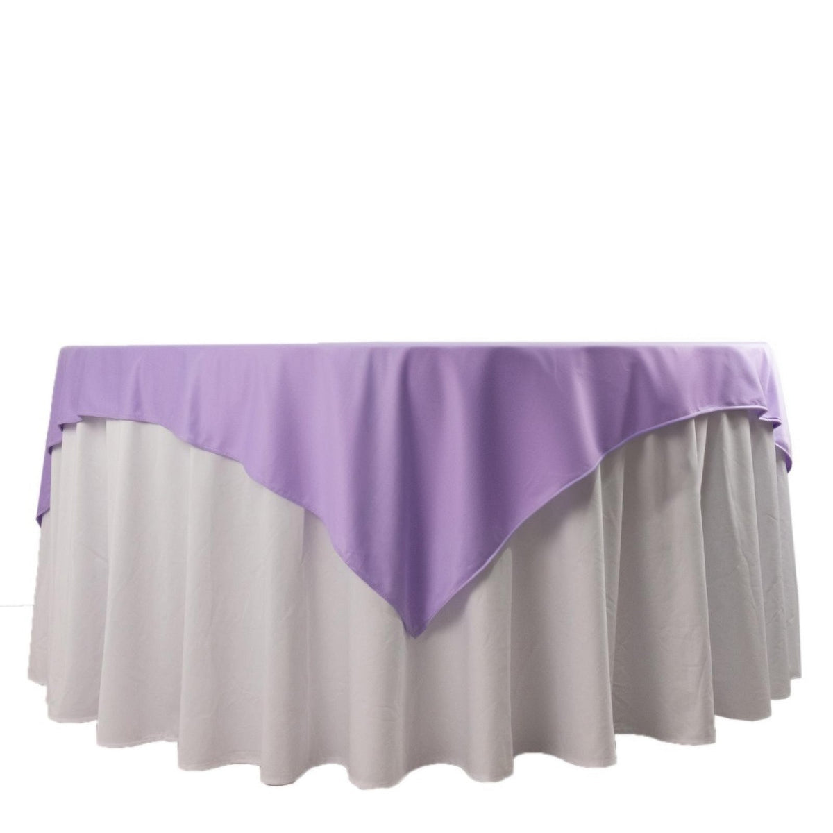 Scuba 70"x70" Table Overlay Square Tablecloth Lavender Lilac - Wrinkle Free & Stain Resistant Table Cover
