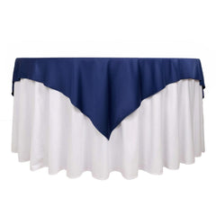 Scuba 70"x70" Table Overlay Square Tablecloth Navy Blue - Wrinkle Free & Stain Resistant Table Cover