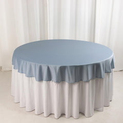 Scuba Round 70" Tablecloth Dusty Blue - Wrinkle Free & Stain Resistant Table Cover