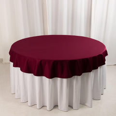 Scuba Round 70" Tablecloth Burgundy - Wrinkle Free & Stain Resistant Table Cover