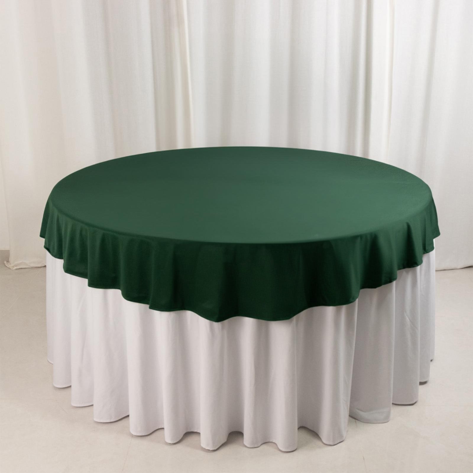 Scuba Round 70" Tablecloth Hunter Emerald Green - Wrinkle Free & Stain Resistant Table Cover