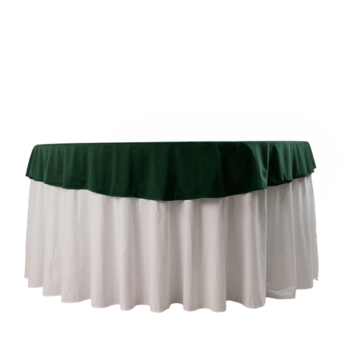 Scuba Round 70" Tablecloth Hunter Emerald Green - Wrinkle Free & Stain Resistant Table Cover